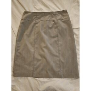 Worthington Womens Gray Pencil Skirt Back Zip Career Office Skirt Medium